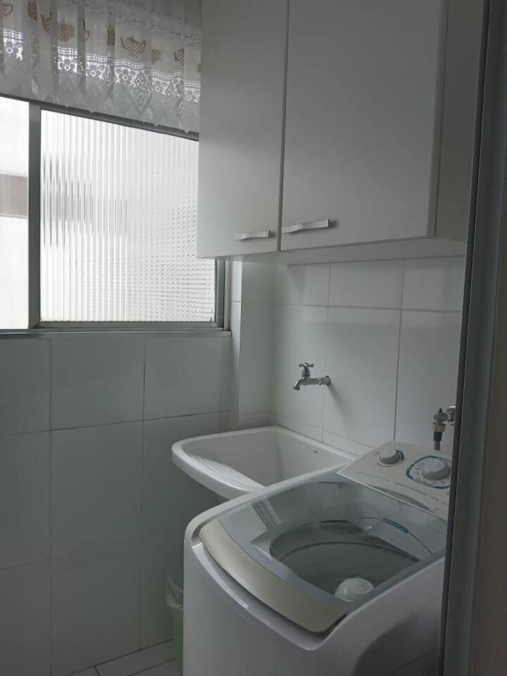 Apartamento completo na calçada da praia Apartman Guarujá Kültér fotó